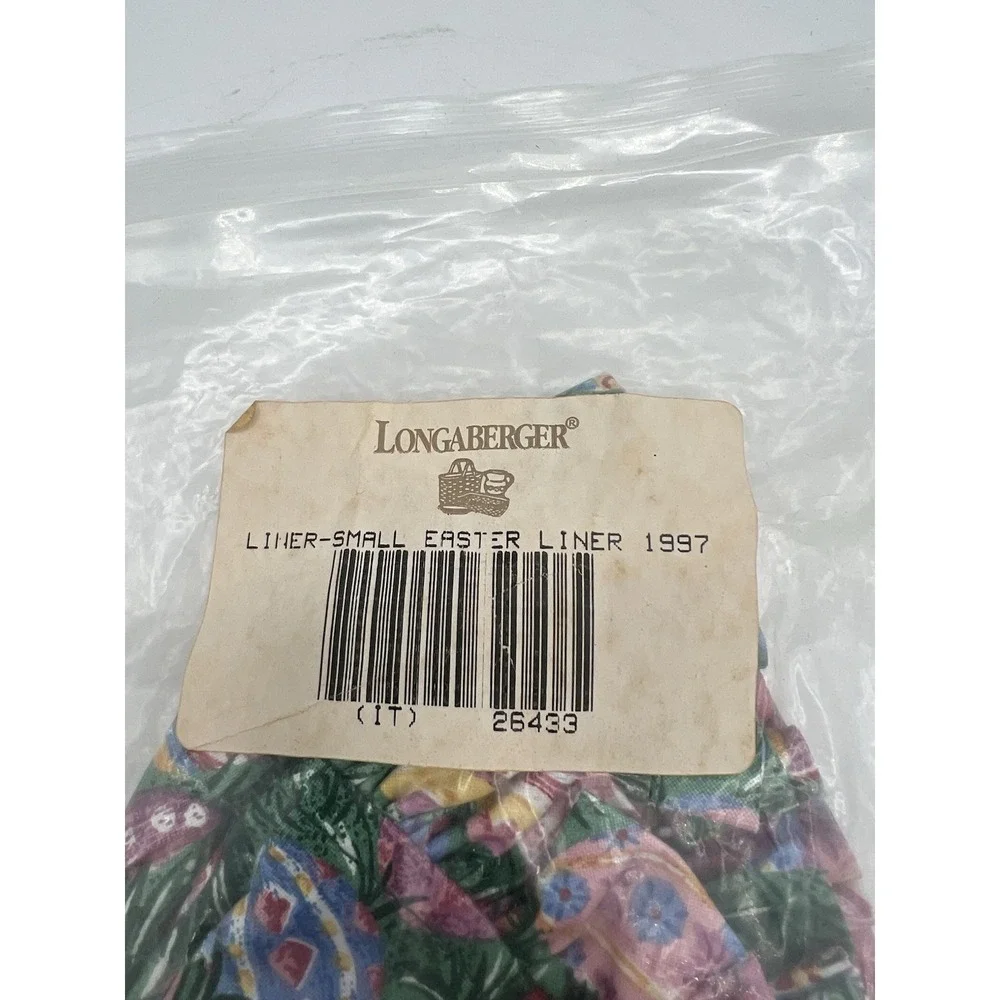 🌷 Longaberger 1997 Small Easter Basket Liner – Easter Eggs Pattern 🌷‎